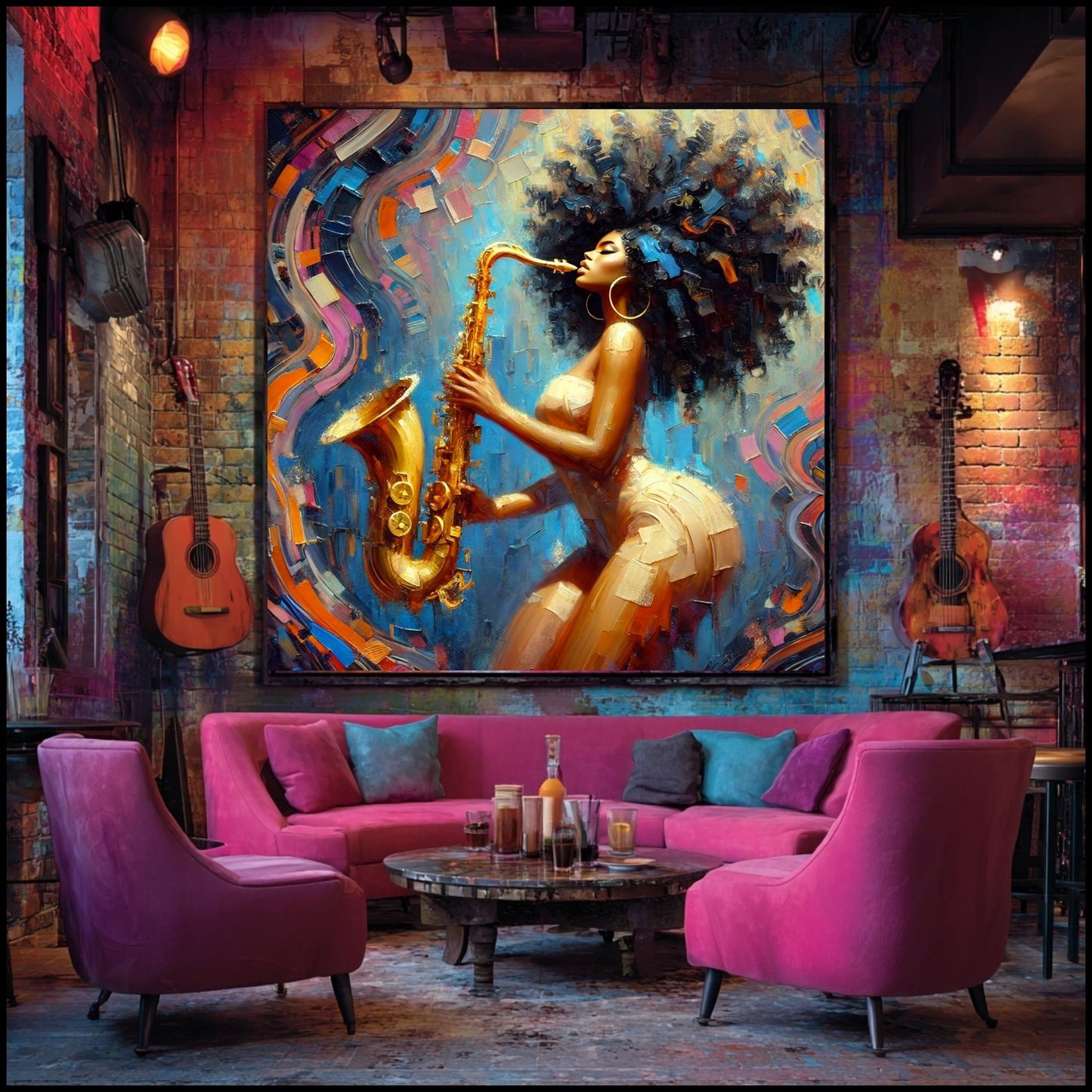 She Is the Sound – Jazz Inspired Portrait Wall Art Print
