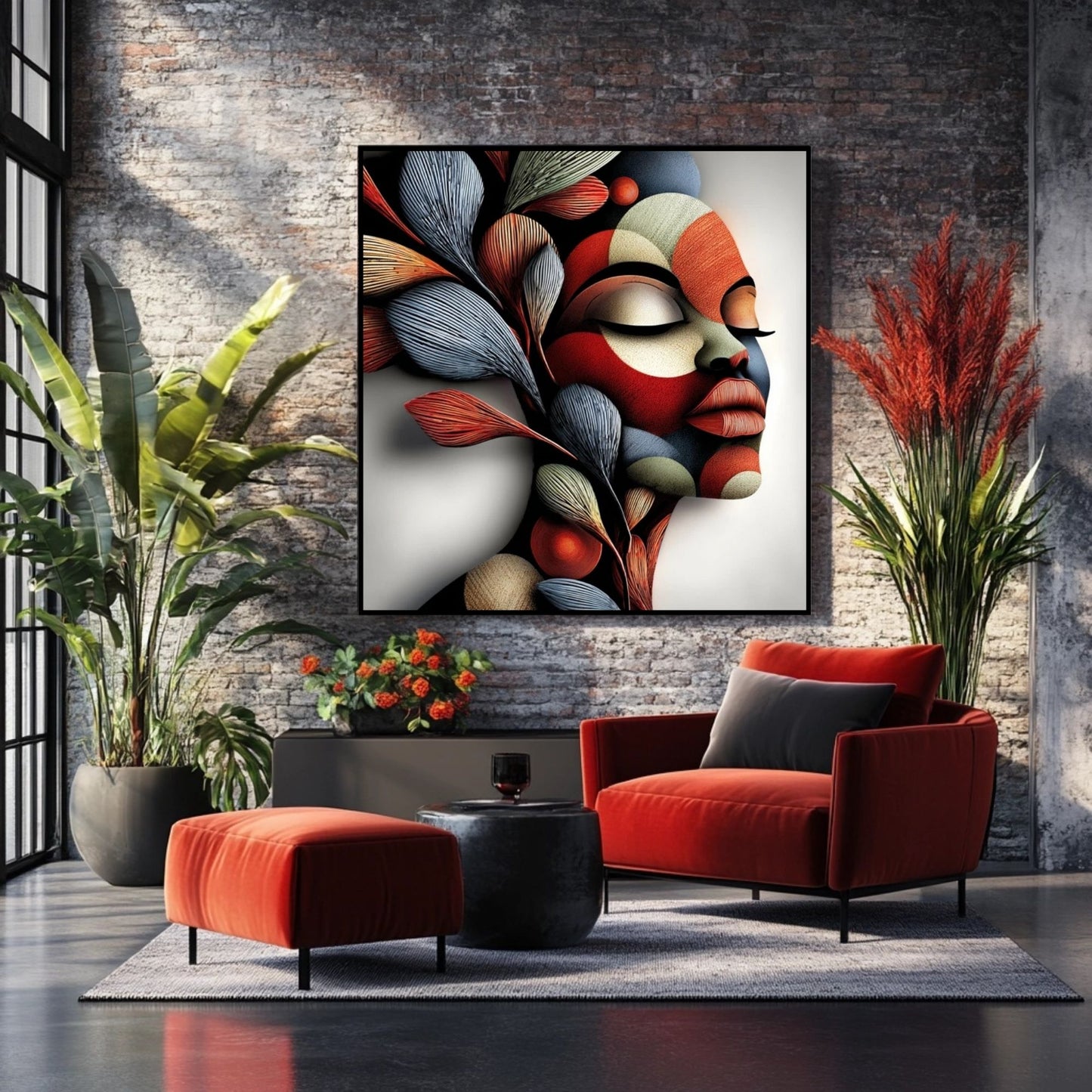 Circles of Becoming – Modern Abstract Portrait Wall Art Print