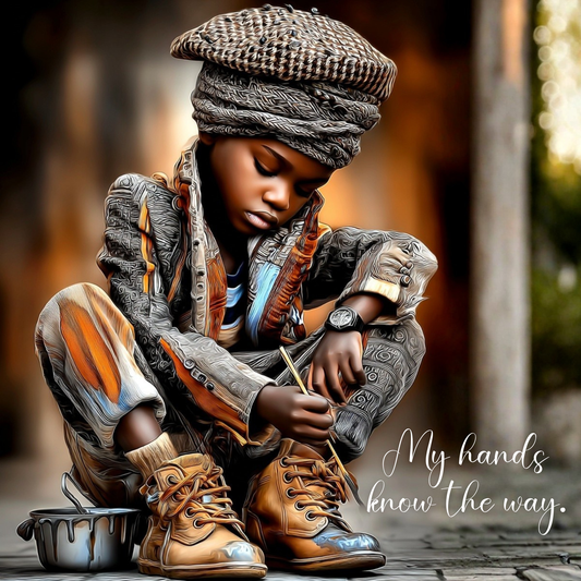 My Hands Know the Way – Childlike Wisdom Portrait Wall Art Print