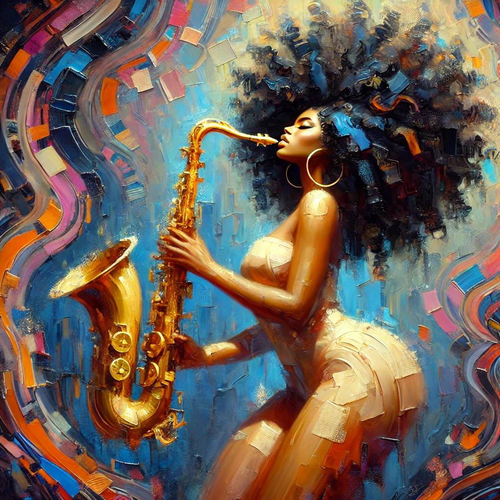She Is the Sound – Jazz Inspired Portrait Wall Art Print