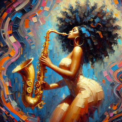 She Is the Sound – Jazz Inspired Portrait Wall Art Print