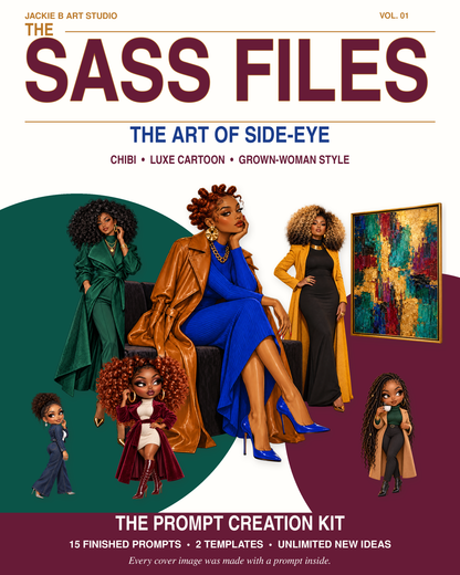 The Sass Files | Sassy Chibi & Luxe Cartoon Prompt Creation Kit