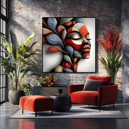 Circles of Becoming – Modern Abstract Portrait Wall Art Print