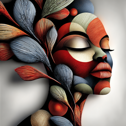 Circles of Becoming – Modern Abstract Portrait Wall Art Print