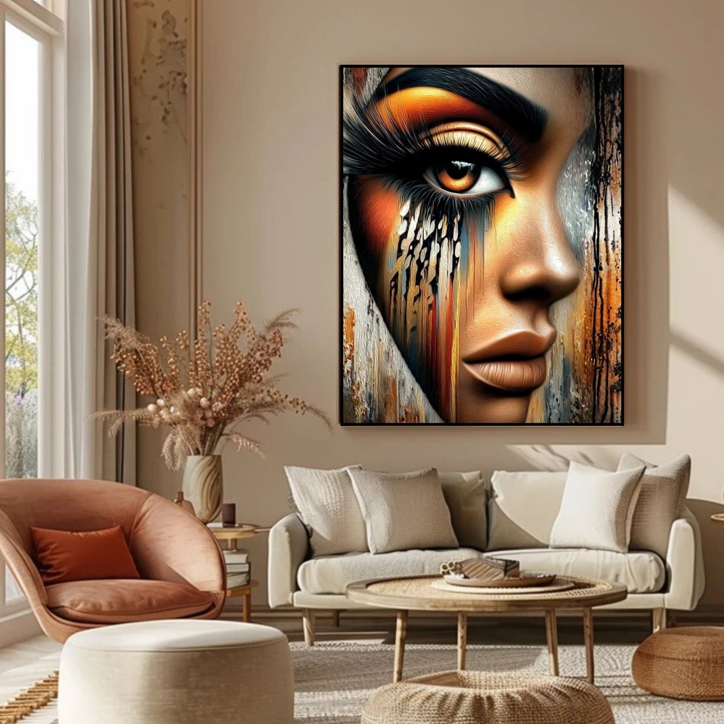 What the Eye Carries – Modern Abstract Portrait Wall Art Print