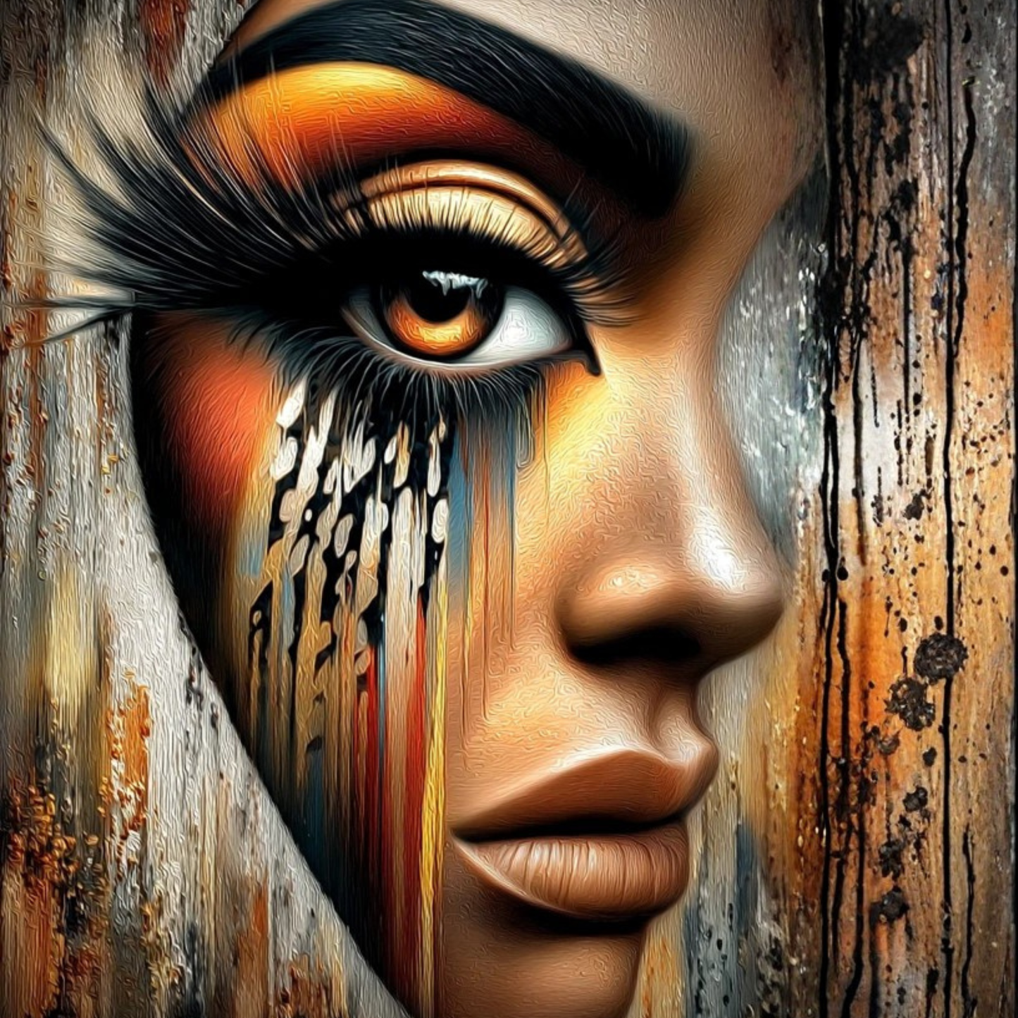 What the Eye Carries – Modern Abstract Portrait Wall Art Print
