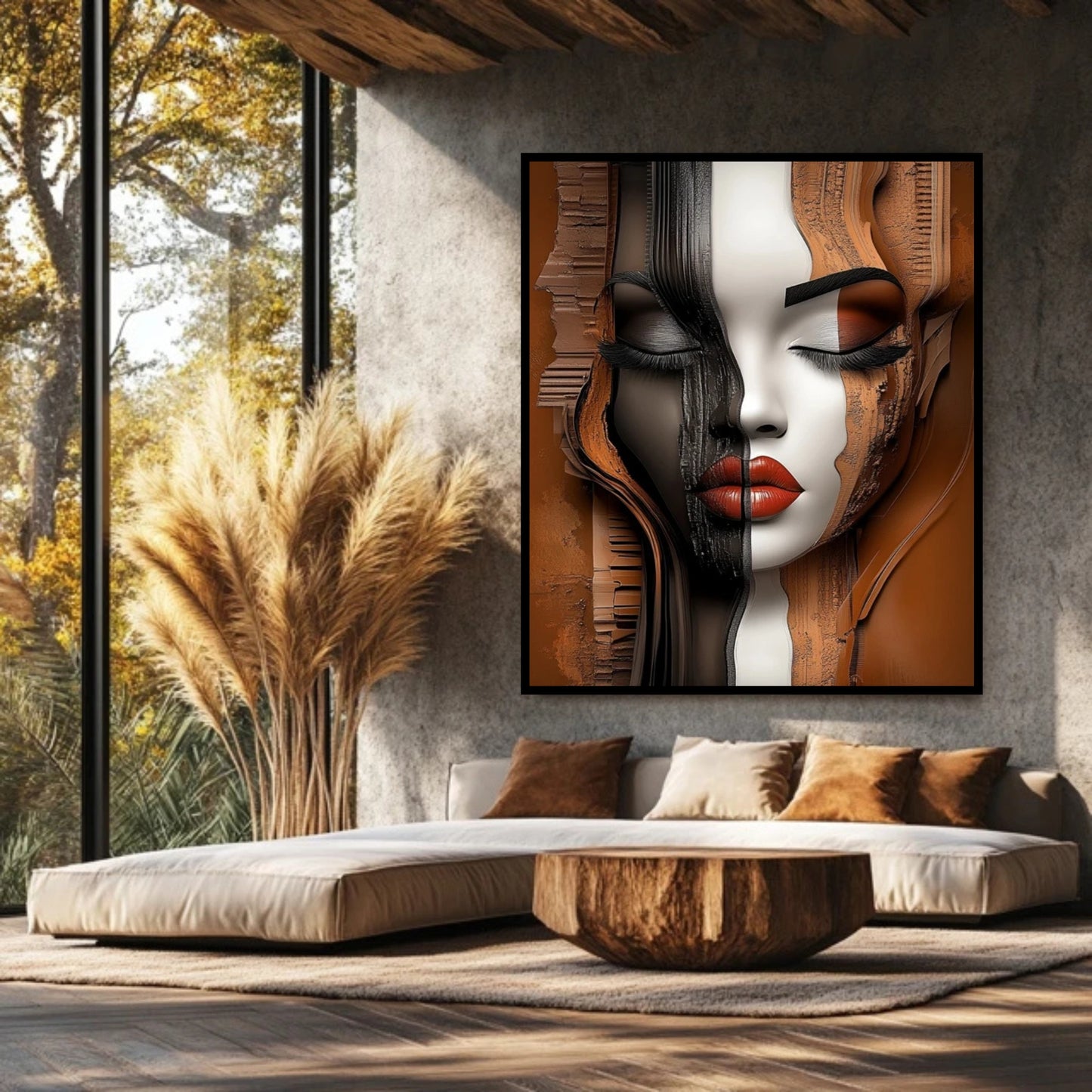 Chiseled Elegance – Modern Abstract Portrait Wall Art Print