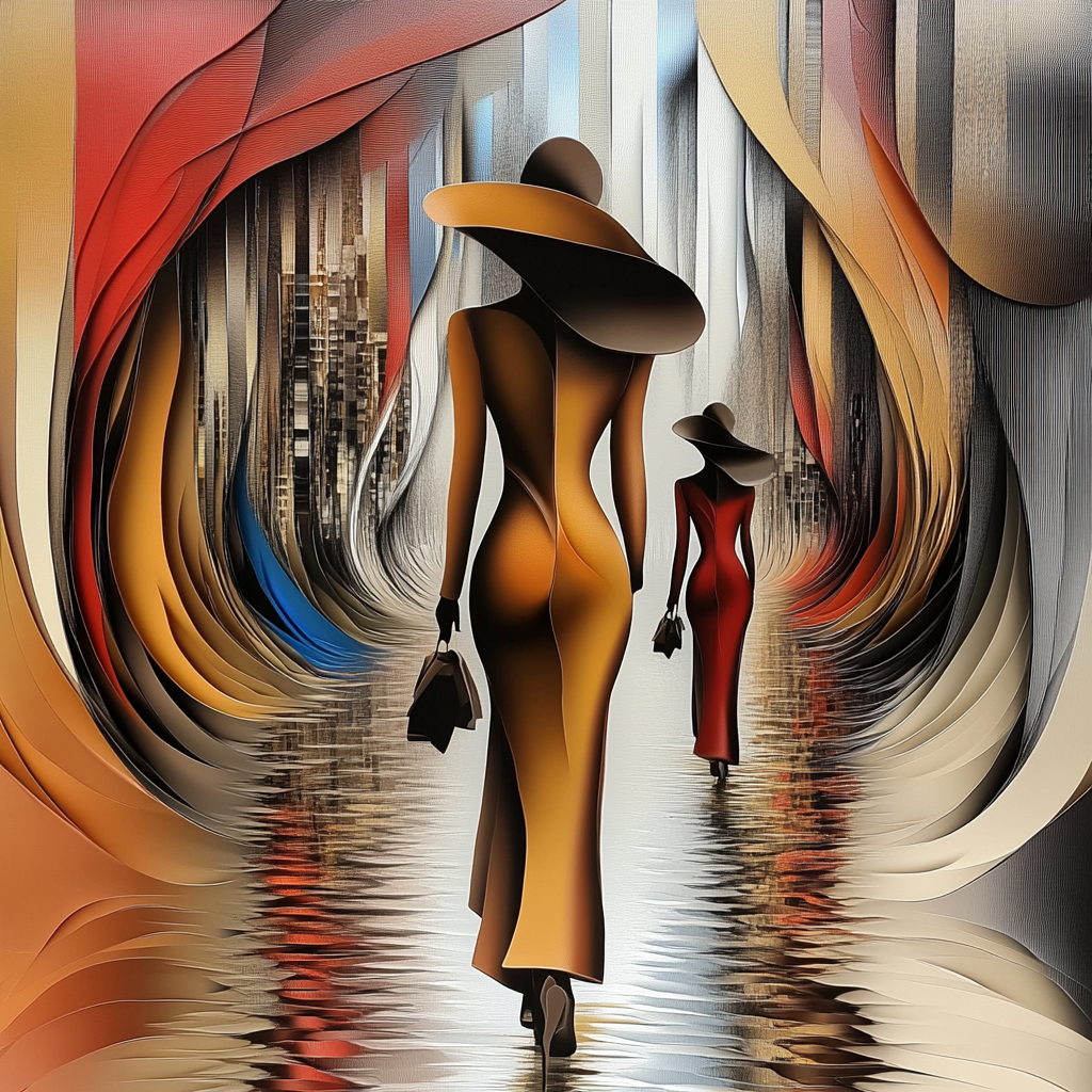 Urban Elegance in Motion – Modern Fashion Wall Art Print